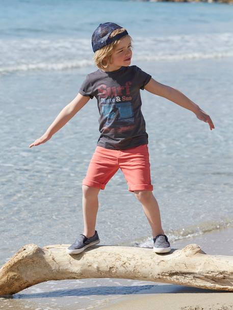 Bermuda Shorts for Boys beige+Dark Blue+GREEN LIGHT SOLID WITH DESIGN+grey blue+olive+Orange+pale yellow+striped blue 