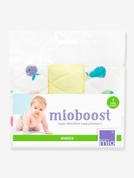 Mioboost, Washable Flat Inserts (x3), BAMBINO MIO WHITE DARK TWO COLOR/MULTICOL 