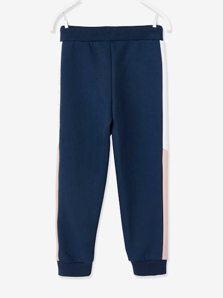 Joggers with Stripes on the Sides, for Girls Dark Blue+Dark Grey 