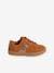 Leather Trainers with Laces & Zip, for Girls Brown 