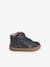 Leather High-Top Trainers with Laces, for Baby Girls Dark Blue 