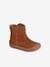 Boots in Soft Leather, Designed for Crawling, for Baby Girls Brown 