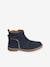 Leather Boots for Girls Dark Blue 