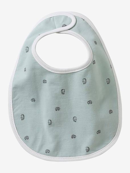 Vertbaudet Pack of 7 Newborn Bibs aqua green+Light Green/Print+pale pink+White 