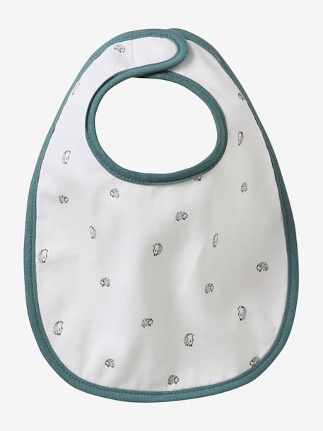 Vertbaudet Pack of 7 Newborn Bibs aqua green+Light Green/Print+pale pink+White 