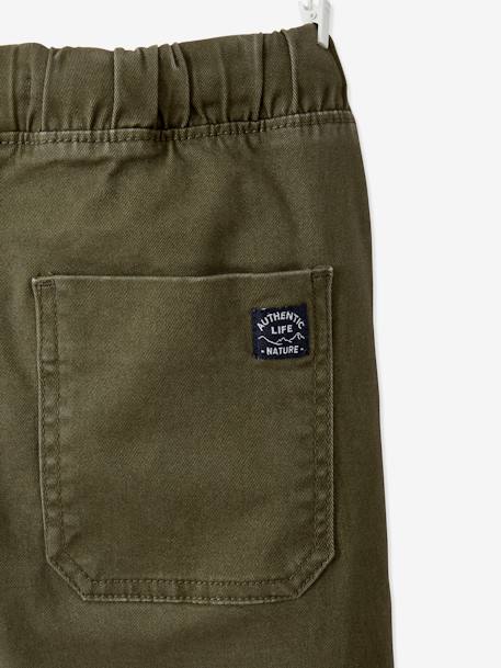 Pull-On Cargo-Type Trousers for Boys crystal blue+Dark Green+taupe 