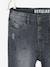 Straight Leg Jeans with Distressed Details for Girls BLUE MEDIUM WASCHED+Grey Denim 