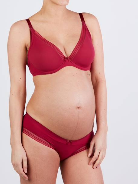 Maternity & Nursing Bra with Underwires, Milk by CACHE COEUR Black+Dark Red+Green+PINK LIGHT SOLID 