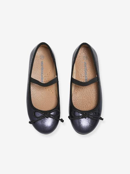 Iridescent Mary Jane Shoes for Girls GREY DARK METALLIZED+PINK BRIGHT METALLIZED+Shimmery Dark Blue 