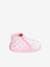 Pram Shoes with Zip, Made in France, for Baby Girls Light Pink/Print 