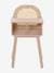 High Chair in FSC® Wood & Wicker Multi+white 