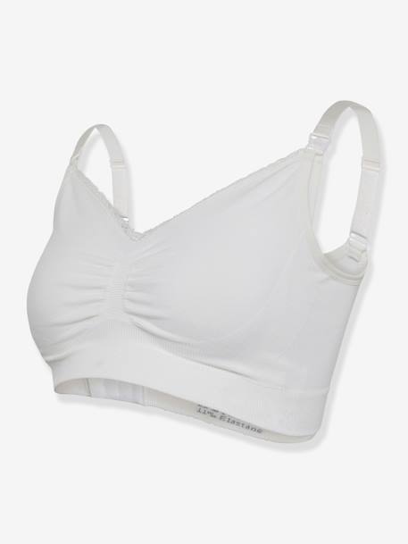 Organic Seamless Bra, Maternity & Nursing Special by CARRIWELL White 