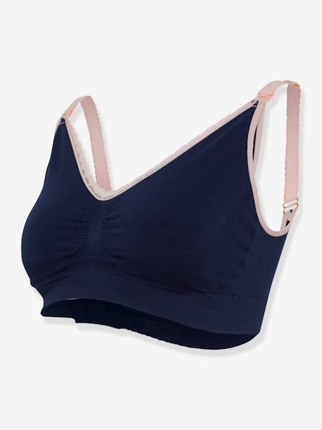 Original Deluxe, Organic Seamless Bra, Maternity & Nursing Special by CARRIWELL Dark Blue 