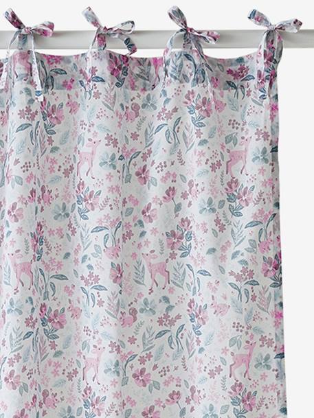 Semi-Sheer Curtain, Victoria White/Print 