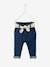 Trousers with Fabric Belt for Babies BLUE MEDIUM SOLID WITH DESIGN+Dark Blue 