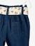 Trousers with Fabric Belt for Babies BLUE MEDIUM SOLID WITH DESIGN+Dark Blue 