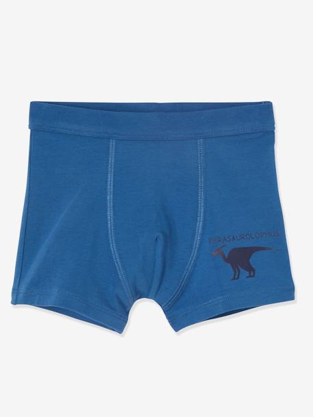 Pack of 7 Stretch Boxers for Boys, Dinosaurs White 