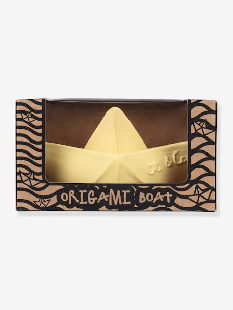 Origami Boat Bath Time Toy, by OLI & CAROL BEIGE LIGHT SOLID+BEIGE MEDIUM STRIPED 