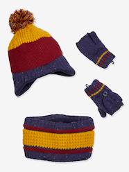 Beanie + Snood + Gloves Set for Boys, Oeko Tex®