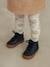 Leather High-Top Trainers with Laces, for Baby Girls Dark Blue 