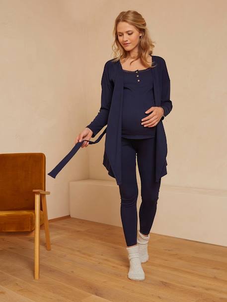 3-Piece Loungewear Set, Maternity & Nursing Special Dark Blue 