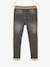 Straight Cut Denim-Effect Fleece Trousers, for Boys BLACK DARK SOLID+BLUE MEDIUM TWO COLOR/MULTICOL+BLUE MEDIUM WASCHED+double stone+Grey Denim 