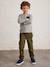 Pull-On Cargo-Type Trousers for Boys crystal blue+Dark Green+taupe 