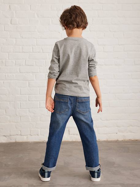 Loose-Fit Baggy Jeans, for Boys Denim Blue 