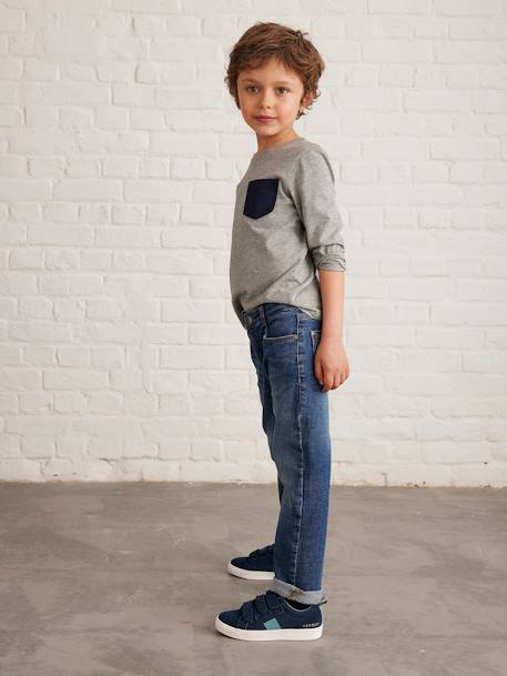 Loose-Fit Baggy Jeans, for Boys Denim Blue 