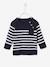 Sailor-Type Jumper for Babies BROWN MEDIUM STRIPED+Dark Blue Stripes+White Stripes 