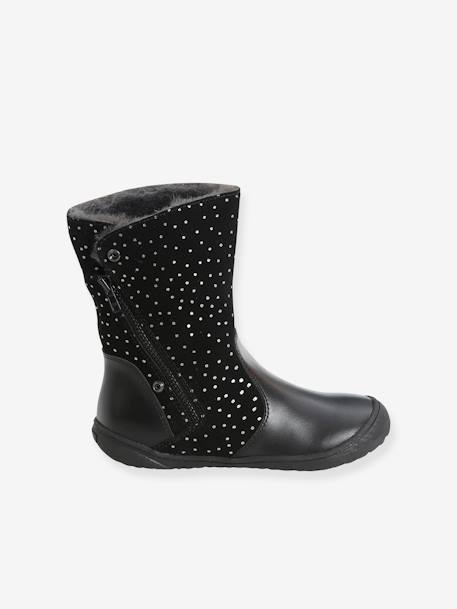 Leather Boots for Girls Black 