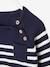 Sailor-Type Jumper for Babies BROWN MEDIUM STRIPED+Dark Blue Stripes+White Stripes 