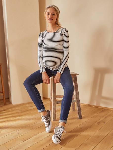 Skinny Leg Maternity Jeans Dark Blue 