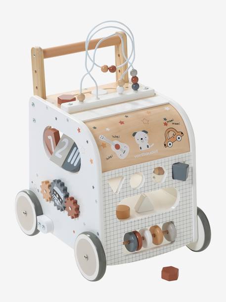 Push Walker Activity Cube with Brakes in FSC® Wood Multi 