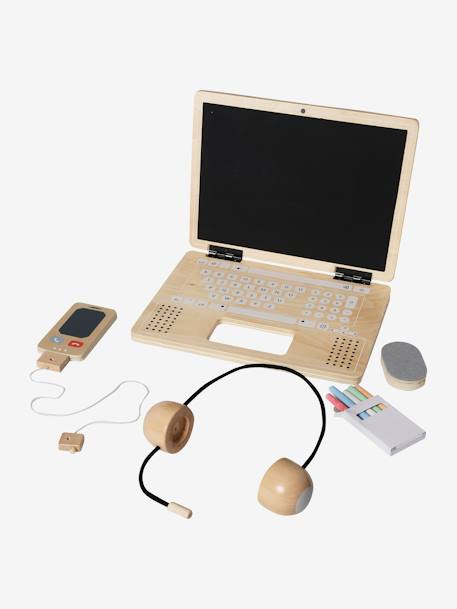 Teleworking Station in FSC® Wood Beige 