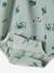 Romper Dungarees in Printed Velour for Babies Green/Print 