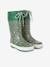 Printed Wellies with Padded Collar for Girls Green/Print 