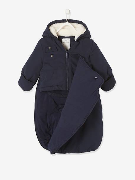 2-in-1 Pramsuit Jacket for Babies Dark Blue 