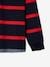 Striped 2-in-1 Effect Polo Shirt, for Boys navy blue+Red Stripes 