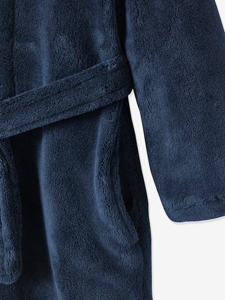 Bathrobe in Polar Fleece Dark Blue 