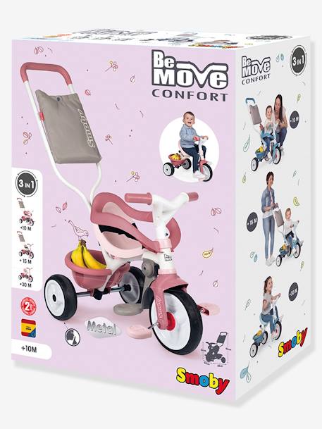 Be Move Confort Tricycle - SMOBY BLUE LIGHT SOLID+PINK LIGHT SOLID 