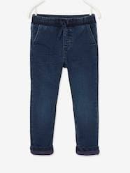 Boys-Jeans-Straight Leg Jeans, Pull-On Cut, Lined, for Boys