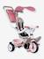 Baby Balade Plus Tricycle - SMOBY BLUE LIGHT SOLID+PINK LIGHT SOLID 