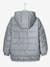 Padded Jacket with Polar Fleece Lined Hood, Reflective Effect & Recycled Fibre Padding for Boys Grey 