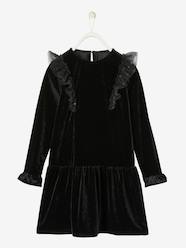 -Velour Occasionwear Dress for Girls