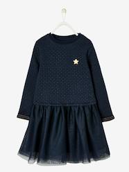 Girls-Dual Fabric Dress for Girls, Christmas Special