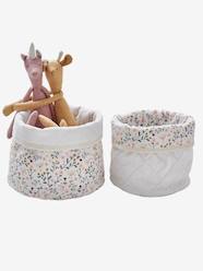 Nursery-Set of 2 Reversible Baskets, Little Flowers