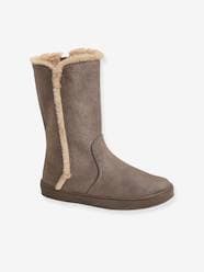 -Fur Lined Boots for Girls