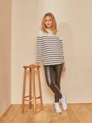 -Faux Leather Leggings for Maternity