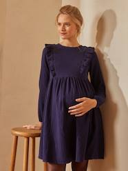 Maternity-Nursing Clothes-Cotton Gauze Dress, Maternity & Nursing Special